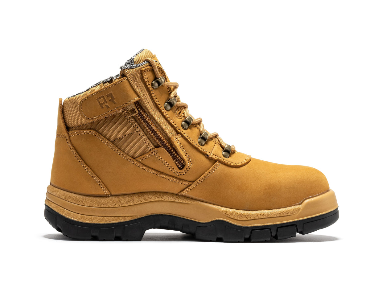 ROCKROOSTER Avalon Black 6 Inch Zip-sided Composite toe Leather Work Boots CP213BK – product view 11
