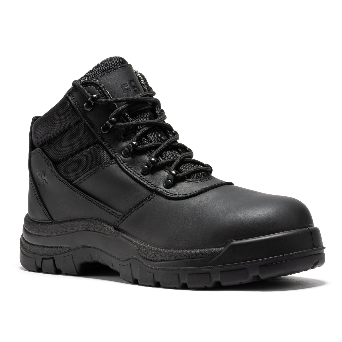 ROCKROOSTER Avalon Black 6 Inch Zip-sided Composite toe Leather Work Boots CP213BK – product view 1