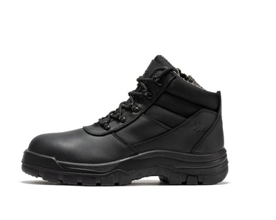 ROCKROOSTER Avalon Black 6 Inch Zip-sided Composite toe Leather Work Boots CP213BK