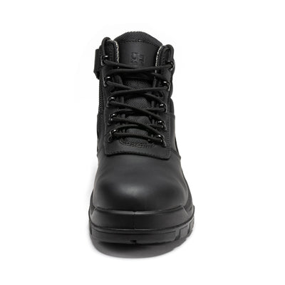 ROCKROOSTER Avalon Black 6 Inch Zip-sided Composite toe Leather Work Boots CP213BK