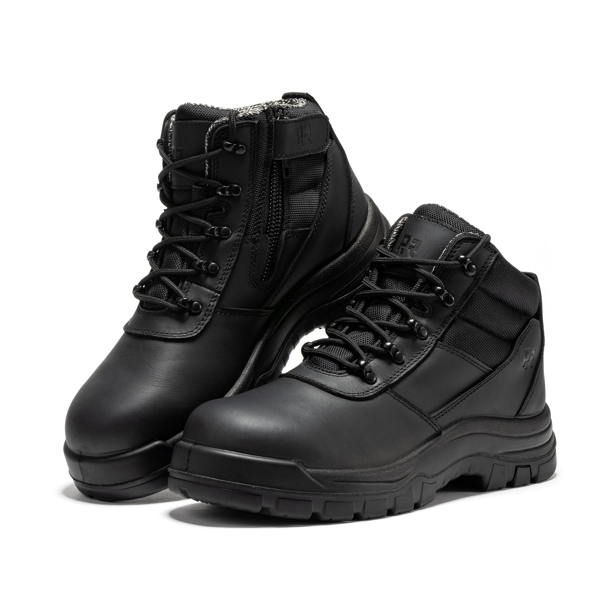 ROCKROOSTER Avalon Black 6 Inch Zip-sided Composite toe Leather Work Boots CP213BK – product view 9