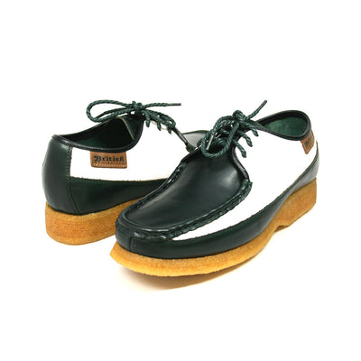 British Walkers Crown 2 Men's Dark Green and White Snake Skin Lace Up Shoes view 1