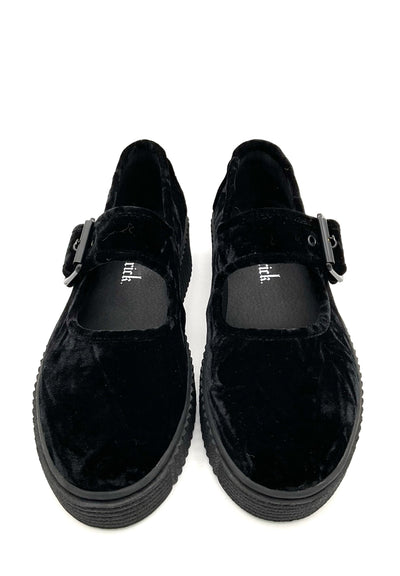 Velvet Crush Maryjane Sneaker - Black