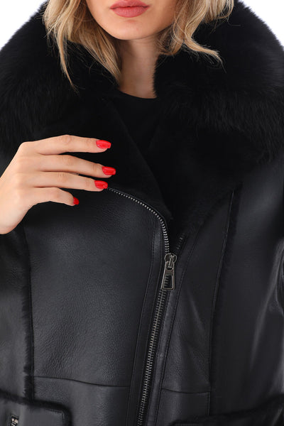 The Boreal Black Leather Women Jacket