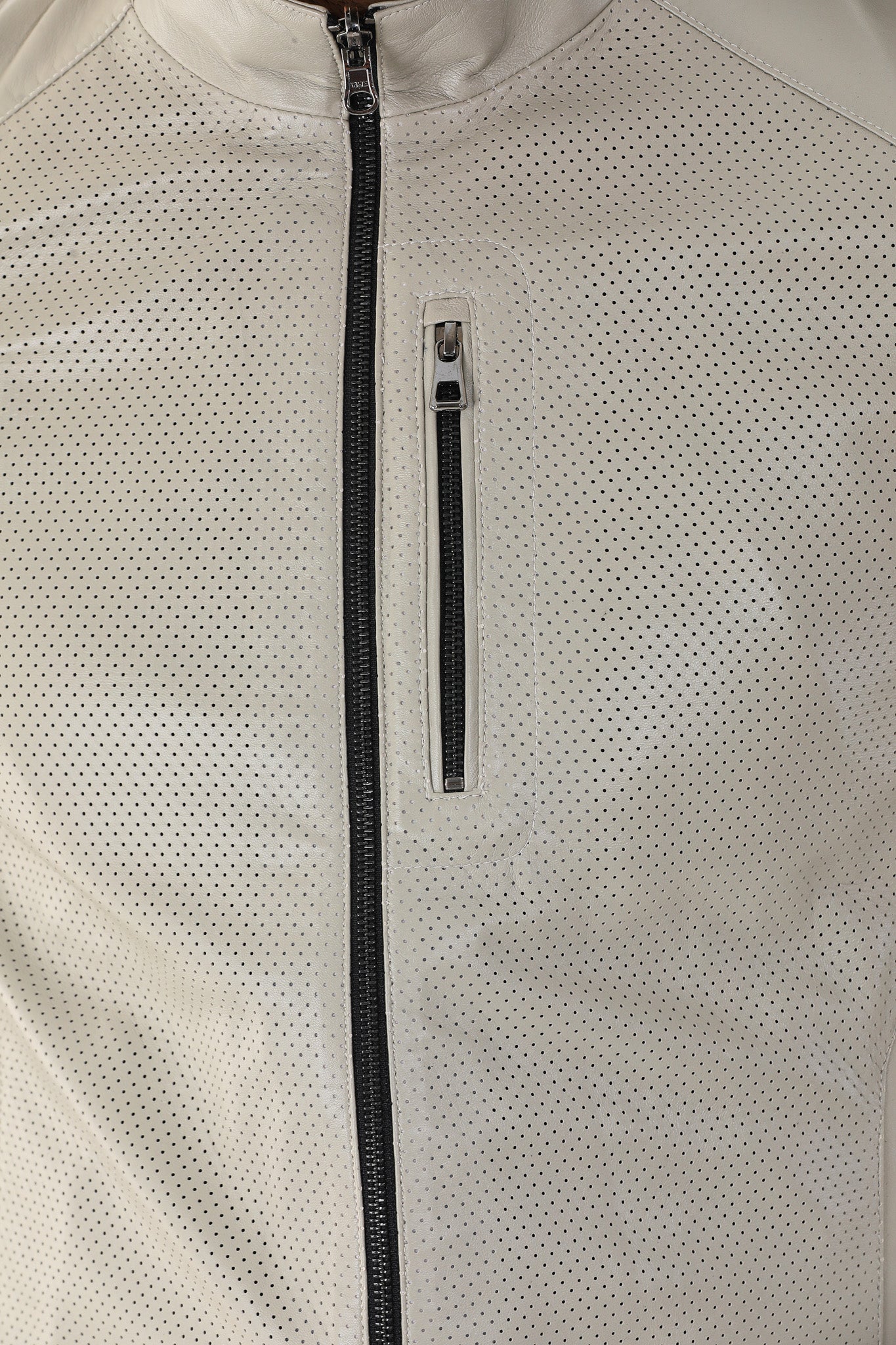The Como Reversible Cream & Black Leather Bomber Men Jacket
