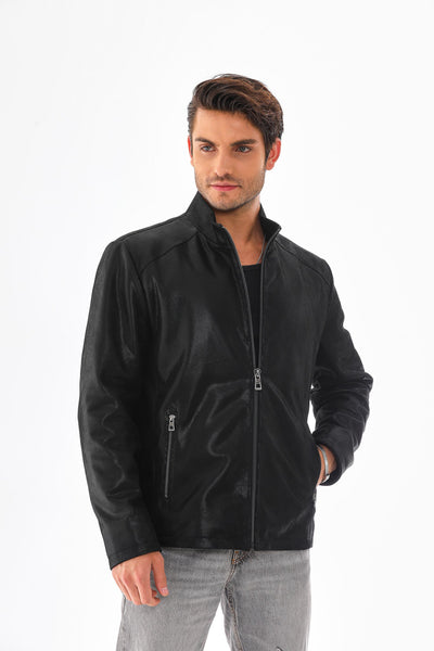 The Varden Black Leather Men Jacket