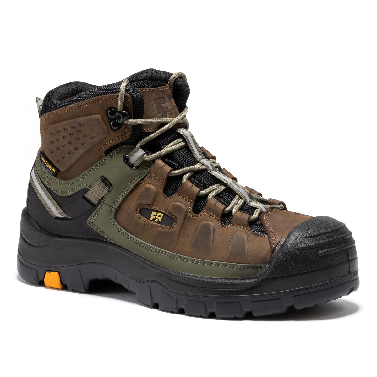 ROCKROOSTER Woodland Brown 6 inch Composite Toe Waterproof Leather Work Boots AK661 – product view 1