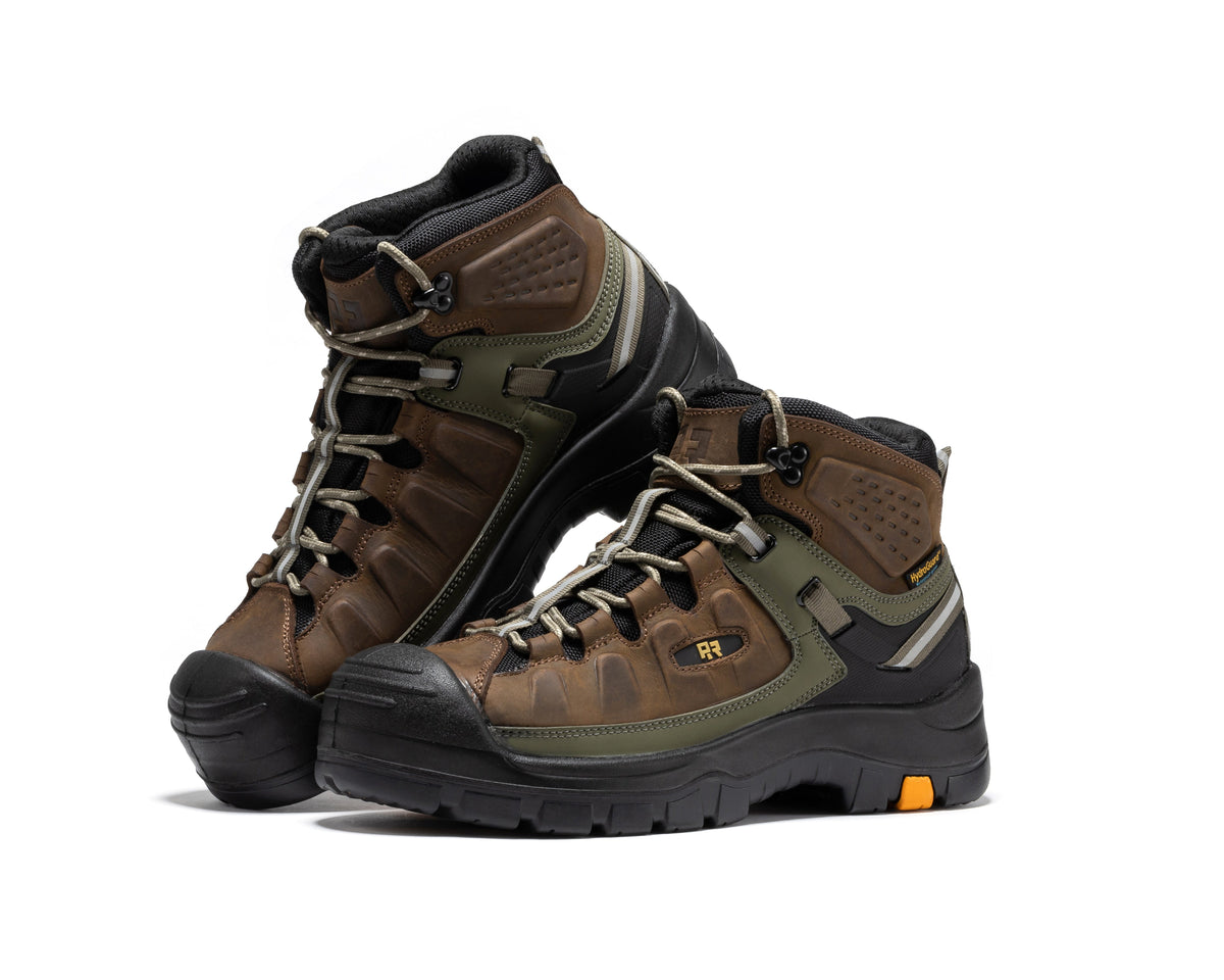 ROCKROOSTER Woodland Brown 6 inch Composite Toe Waterproof Leather Work Boots AK661 – product view 8