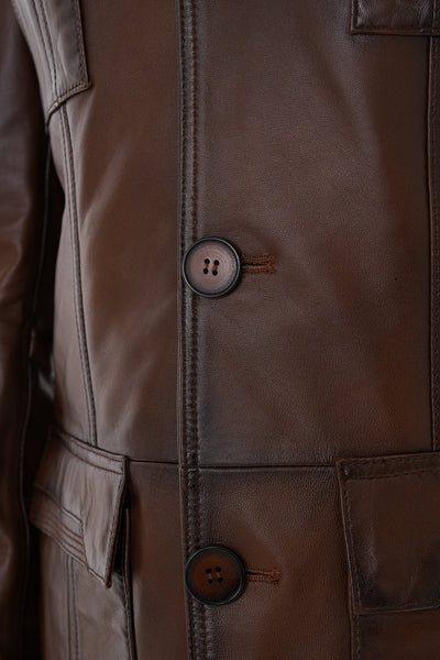 The Ravenna Brown Leather Men Jacket