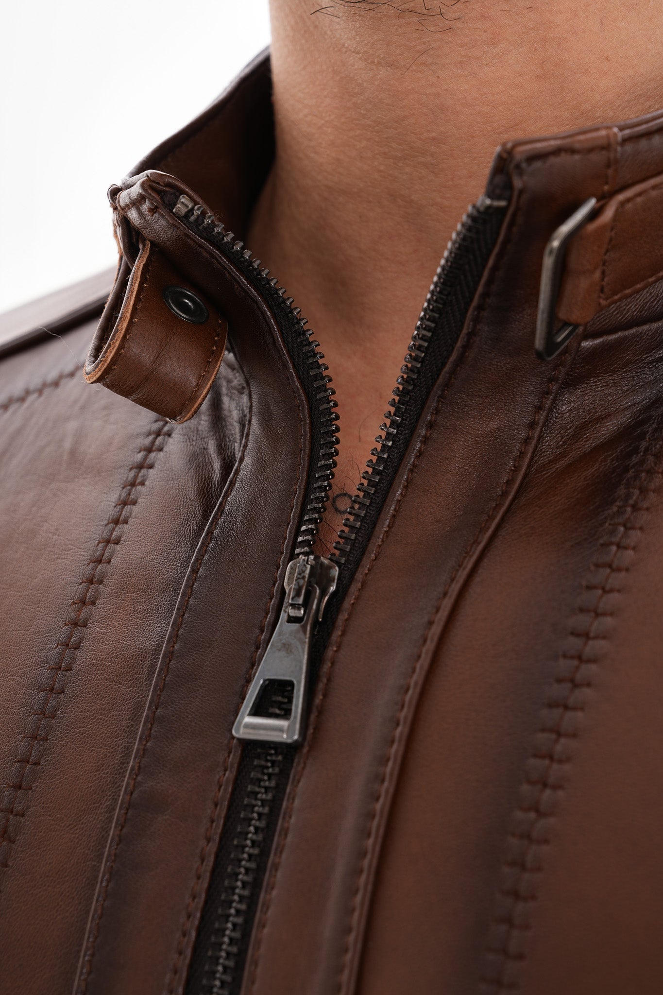 The Arezzo Brown Leather Men Jacket