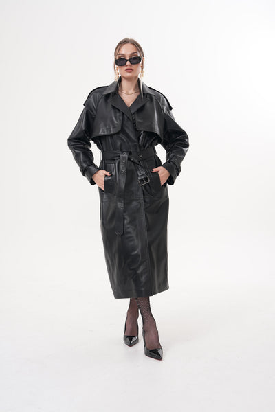 The Raven Black Leather Women Jacket