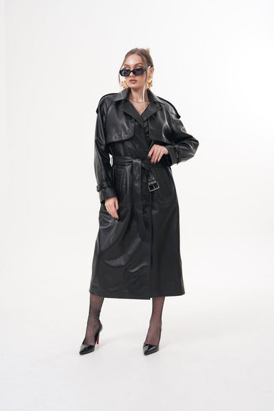 The Raven Black Leather Women Jacket