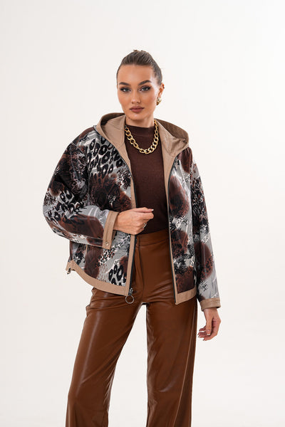 The Calyra Reversible Leather Women Jacket – Taupe