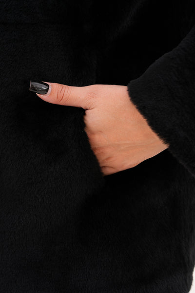 The Ava Black Reversible Shearling Leather Women Jacket