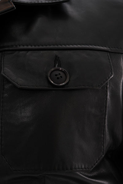 The Azzuro Black Leather Men Jacket