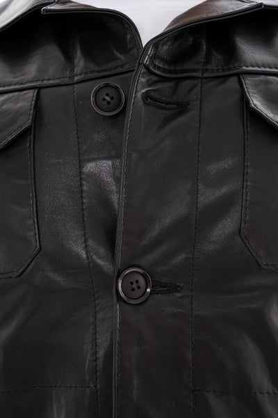 The Azzuro Black Leather Men Jacket