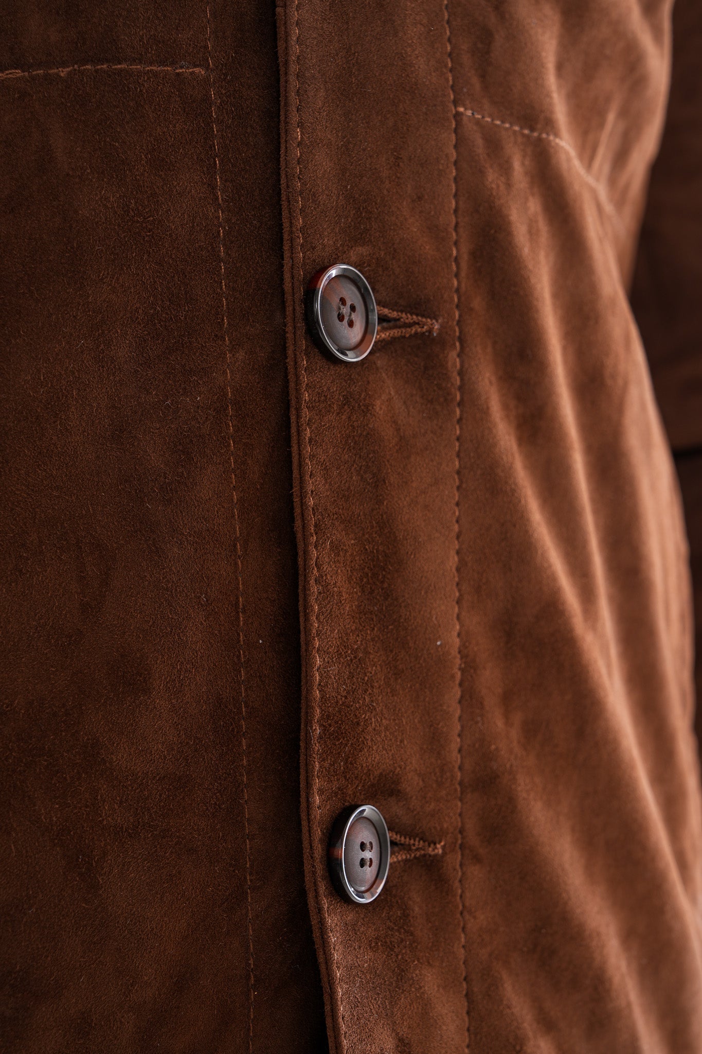 The Azzuro Suede Brown Leather Men Jacket
