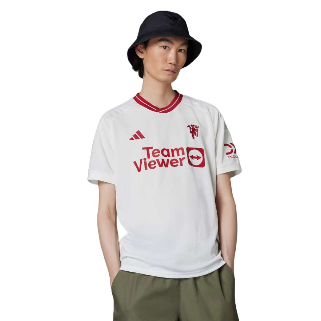 adidas Men's Manchester United 23/24 Third Jersey - CLOUD WHITE