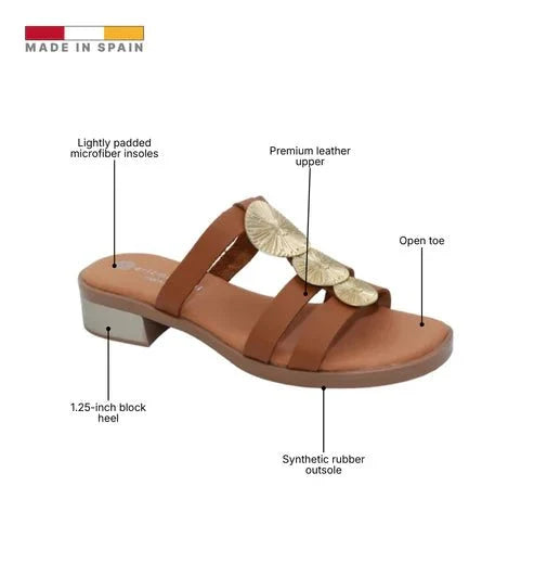 Eric Michael Inka Women’s Leather Slide Sandal