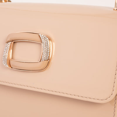 Vinci Leather The Ferrara Cream Patent Leather Handbag – product view 4