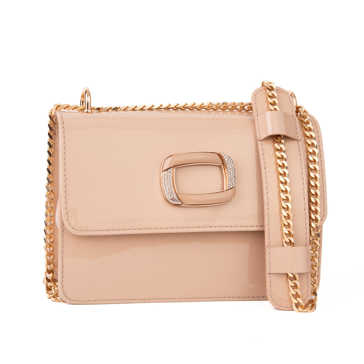 Vinci Leather The Ferrara Cream Patent Leather Handbag – product view 3