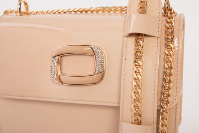 Vinci Leather The Ferrara Cream Patent Leather Handbag – product view 5