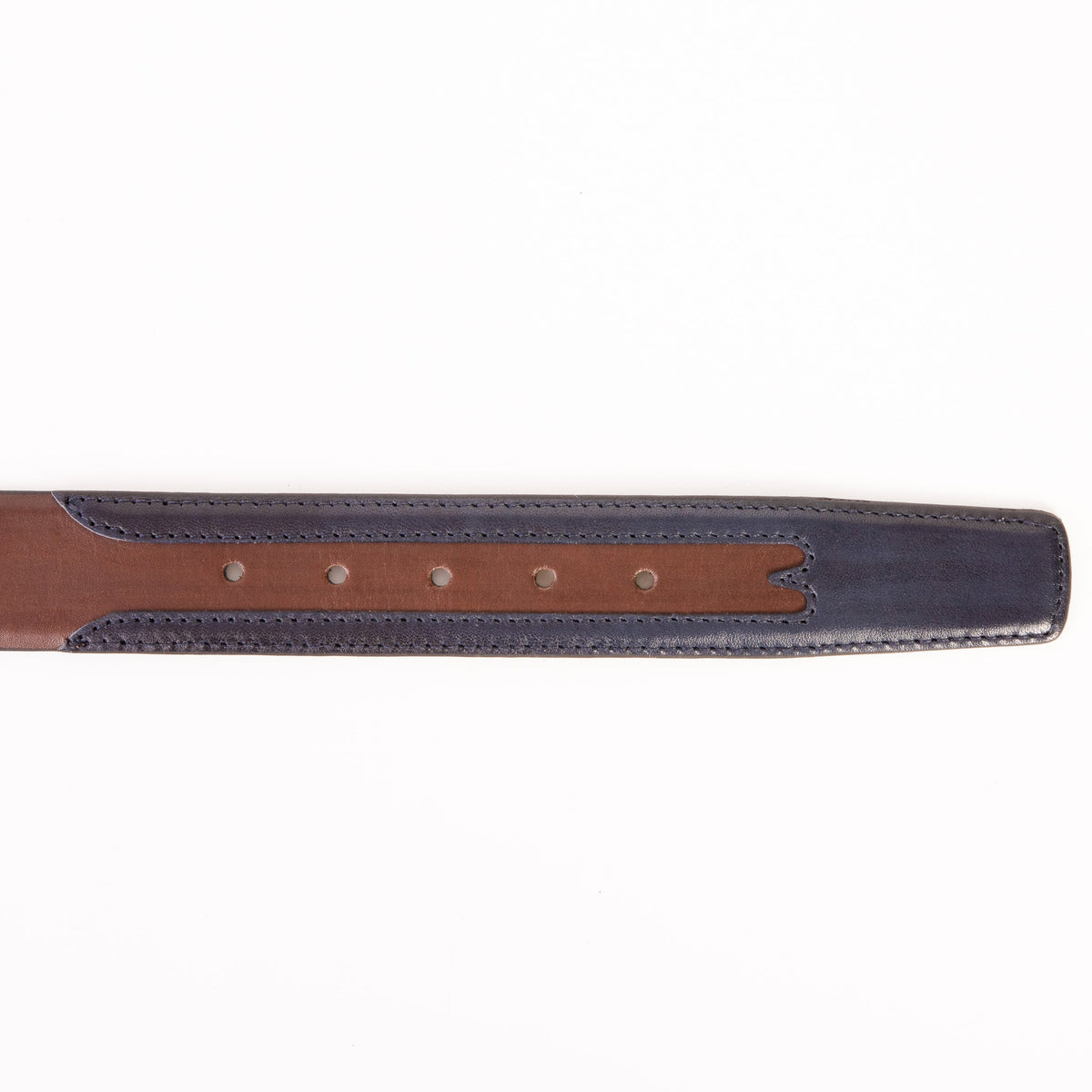 Vinci Leather The Neiva Navy/Brown Leather Belt – product view 6
