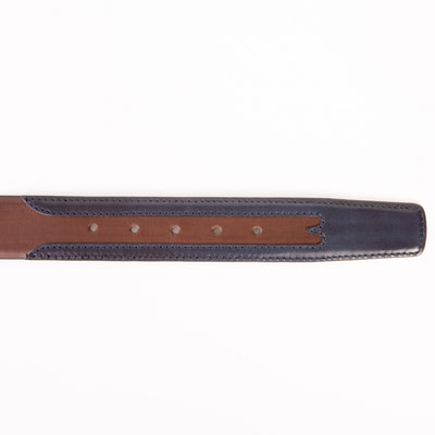 Vinci Leather The Neiva Navy/Brown Leather Belt – product view 6