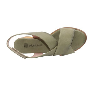 Eric Michael Isla Women’s Nubuck Slingback Block Heel Sandal