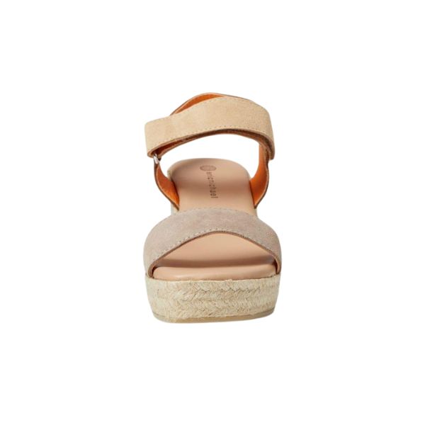 Eric Michael Ivory Leather Wedge Espadrille