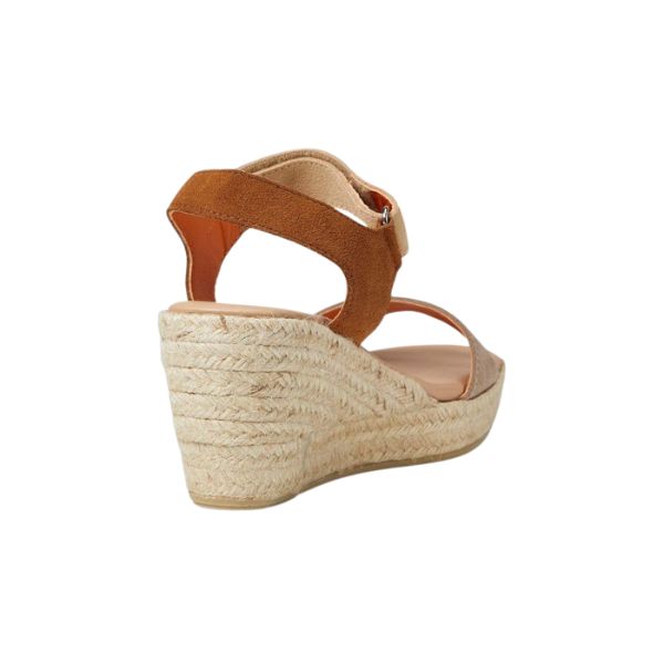 Eric Michael Ivory Leather Wedge Espadrille