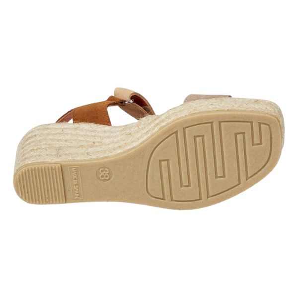 Eric Michael Ivory Leather Wedge Espadrille
