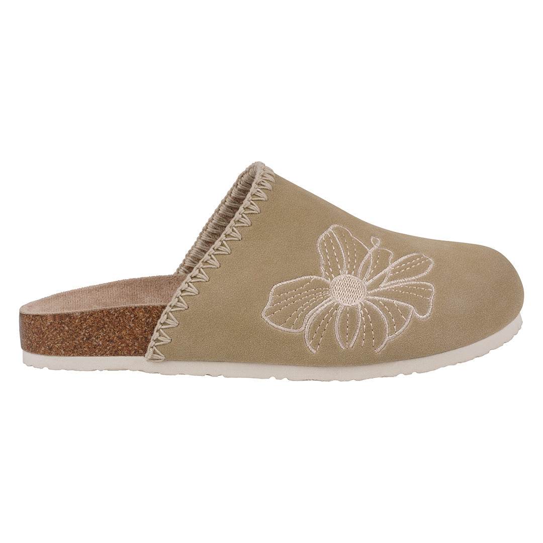 Women's Jamie Natural Slide Footbed Clogs – side view