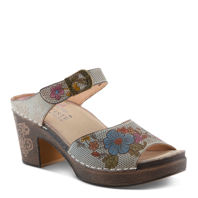 L'Artiste L'ARTISTE JAPHETTE SANDALS sandal in blue multi with handcrafted leather design