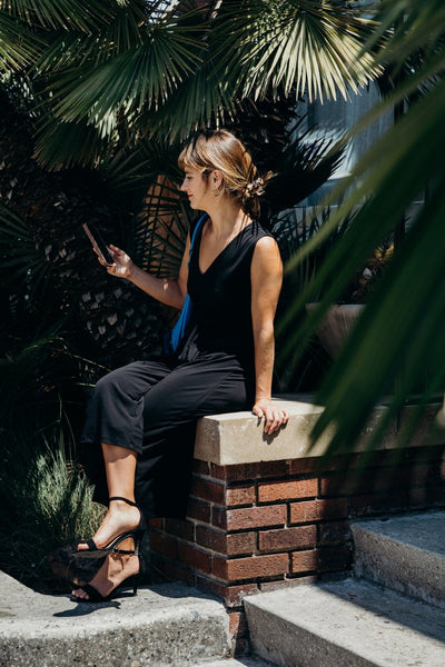 Dove | Black Suede