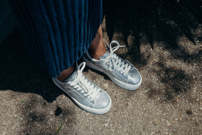 Hero | Silver Glitter Patent