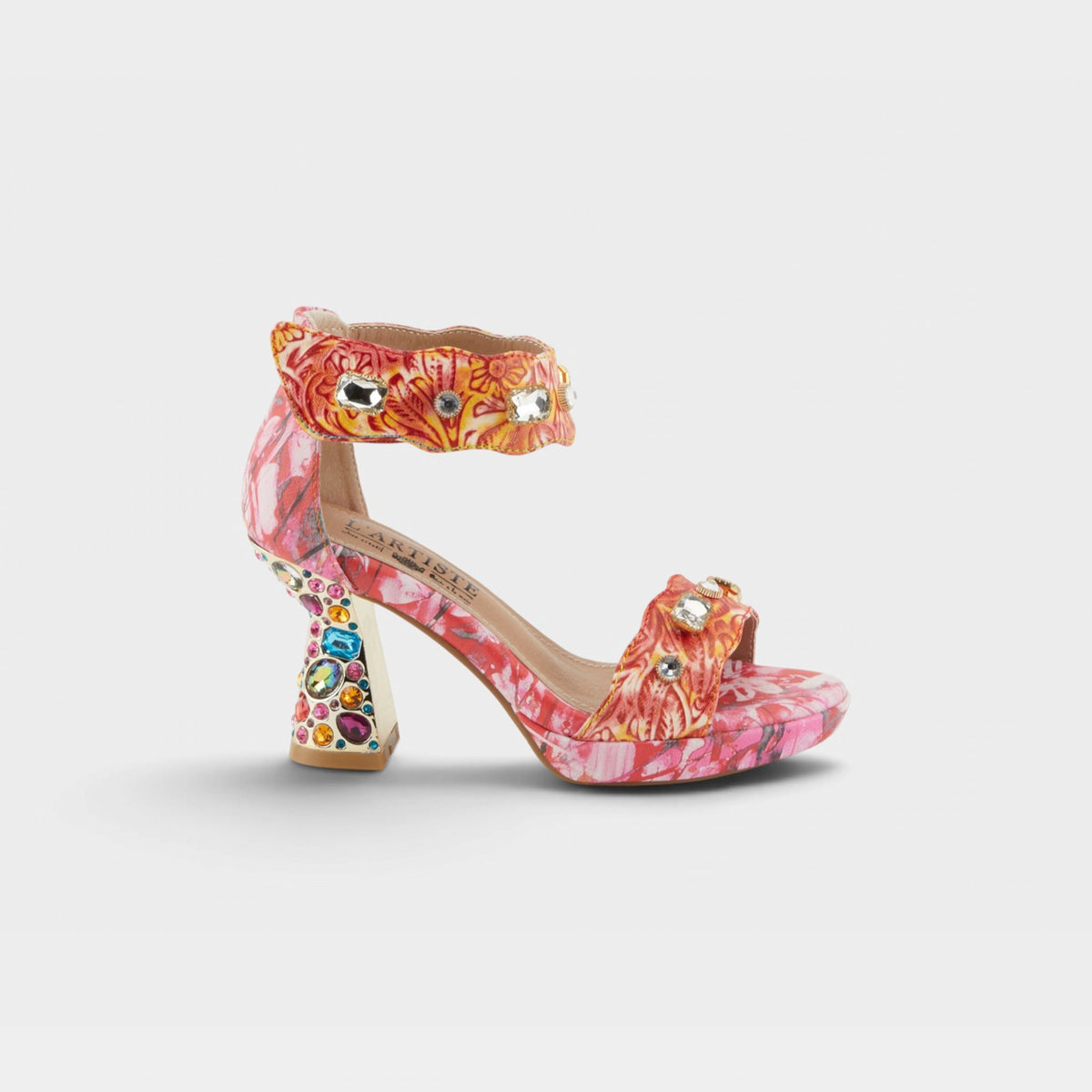 L'Artiste Jewell Women's Sandals — RED MULTI / EU 35 / US 5