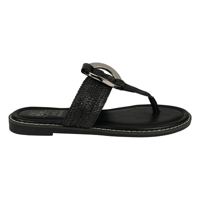 Women's Jovie Black Thong Flat Sandals