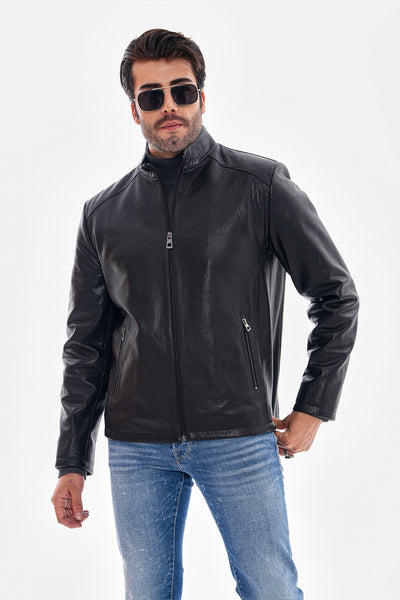 The Varden Black Leather Men Jacket