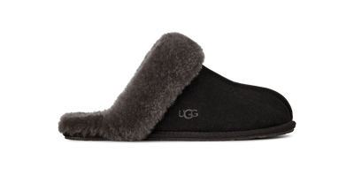 UGG Scuffette II Womens Slippers — Black/Grey Suede