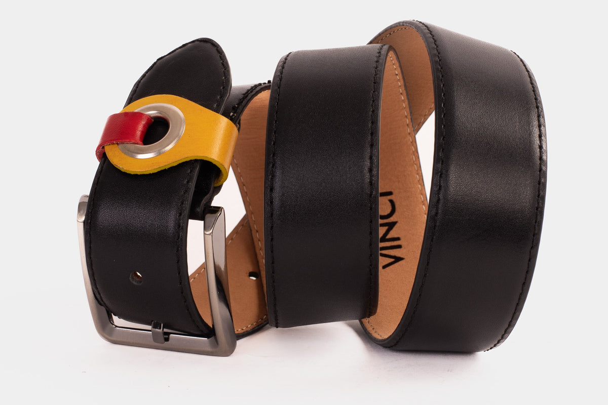 Vinci Leather The Jackie Black Leather Belt – product view 5