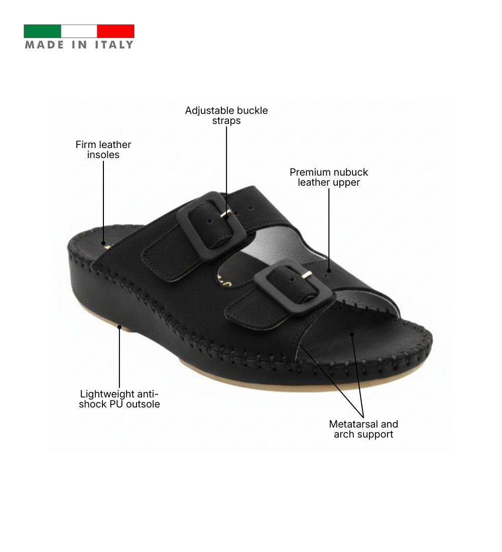 Jen Nubuck Leather Slide