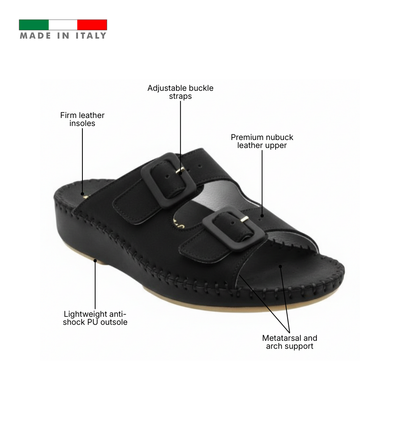 Jen Nubuck Leather Slide