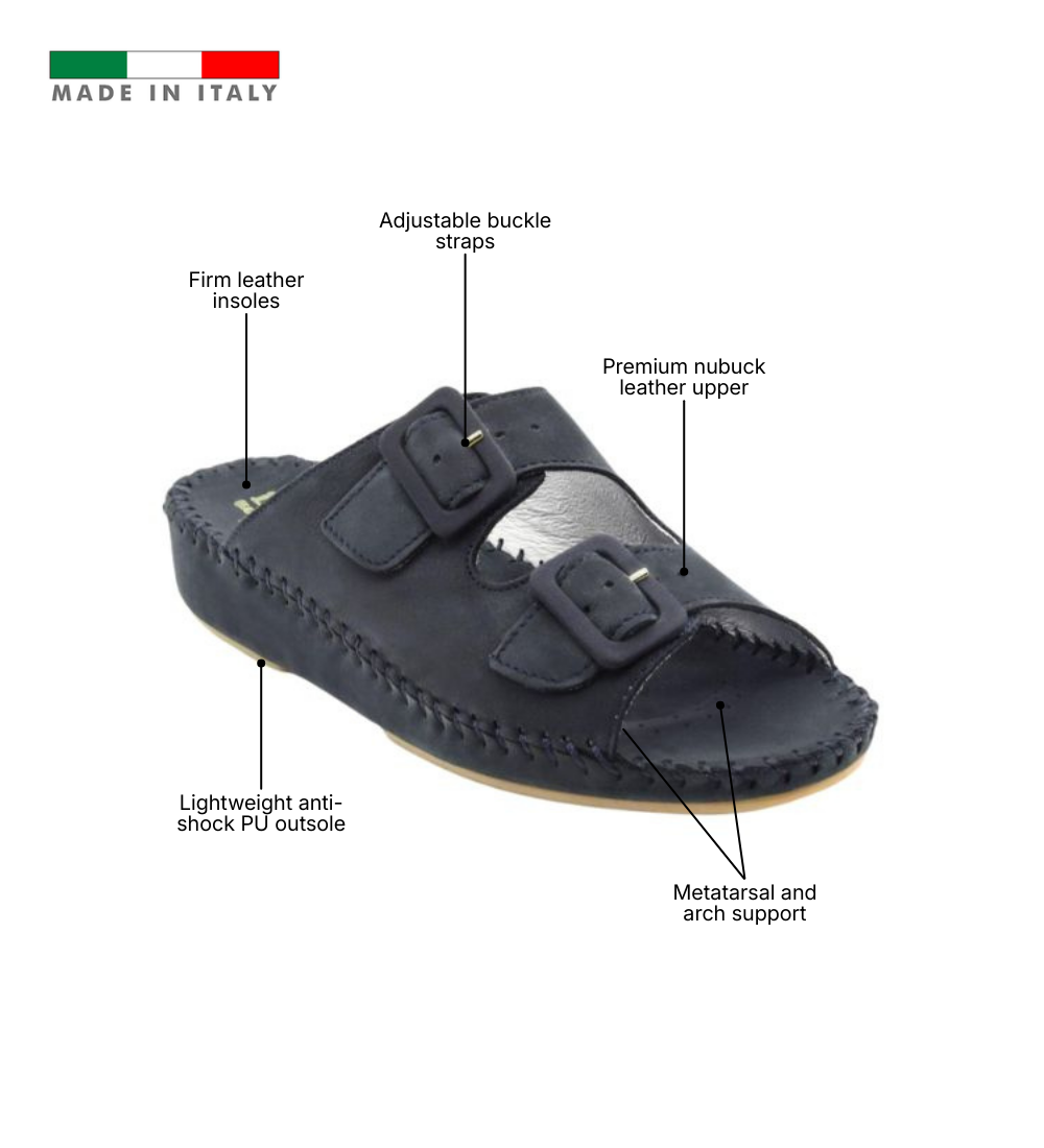 Jen Nubuck Leather Slide