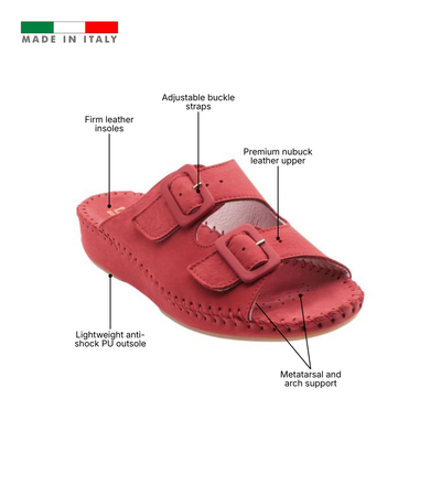 Jen Nubuck Leather Slide