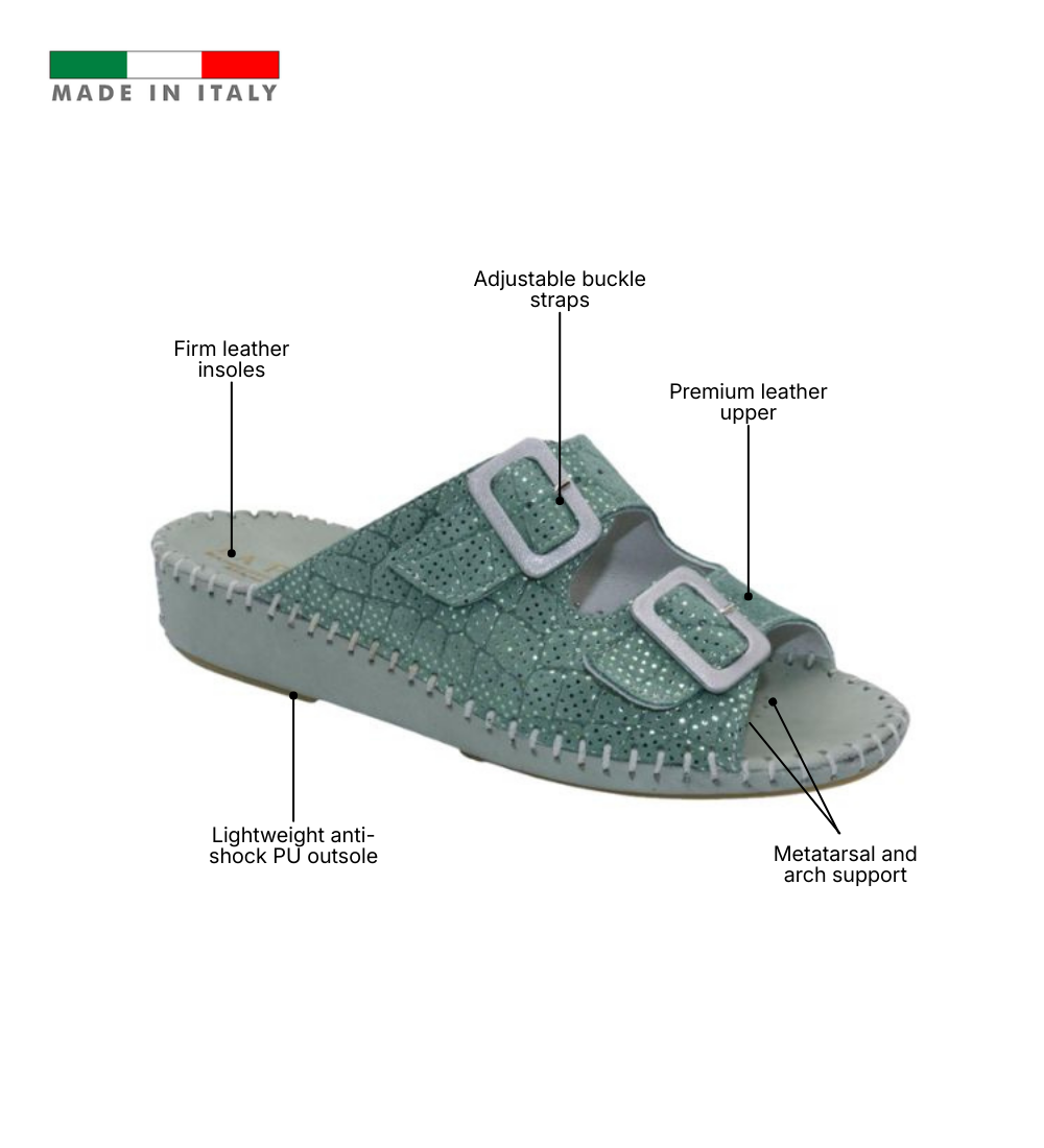 Jen Sparkle Leather Slide