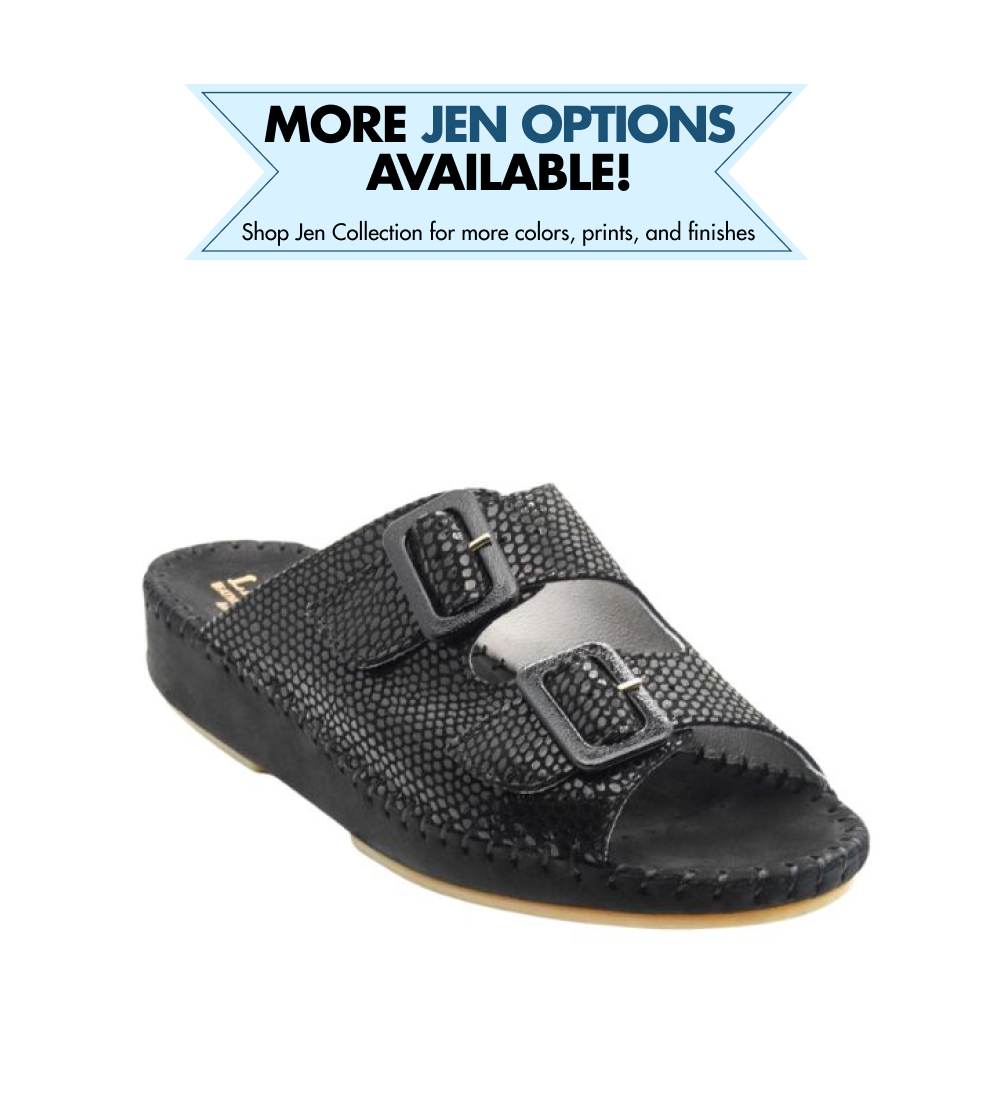Jen Animal Print Leather Slide