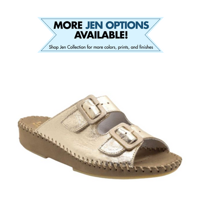 Jen Metallic Leather Slide