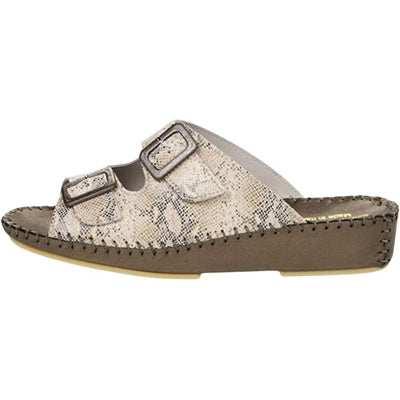 Jen Animal Print Leather Slide