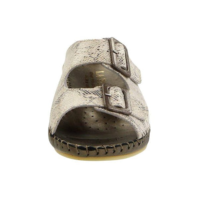Jen Animal Print Leather Slide